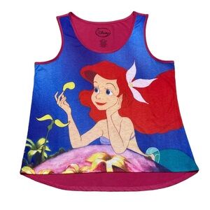 Disney The Little Mermaid Tank Top Women’s XXL Animated Ariel Graphic Sleeveless